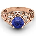 thumbnail image 2 of Celtic Bluish Violet Tanzanite Engagement Ring, 2 of 4