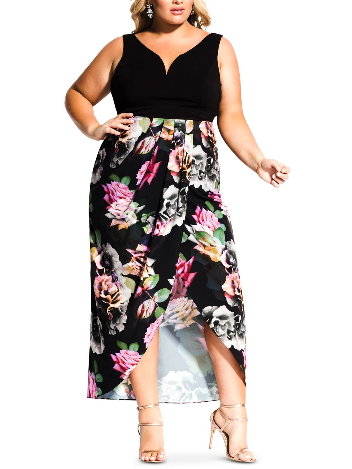 sachin and babi light blue dress CITY CHIC Plus Size Textured Twist Maxi Dress