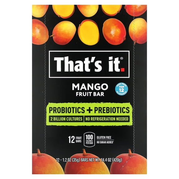 That's it. Apple Mango Probiotic Bars (12 Pack)