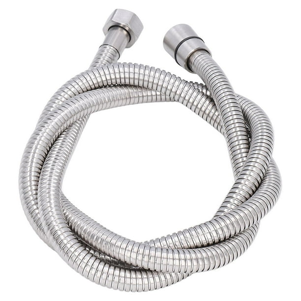 Tuyau de douche en acier inoxydable antidéflagrant G1/2 pour salle de bain, argent, 1,5 m/4,9 pi