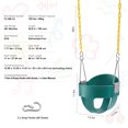 thumbnail image 3 of KFFKFF Outdoor Swing Set, Elevated Rear Complete Pail Infant Swing Chair with Covered Chains and Links, Sustain 150 lbs Infant Exterior Swing, Pre-Constructed Swing for Youngsters Age 3+, 3 of 9