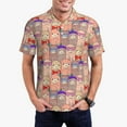 thumbnail image 4 of Vsdgher Cute Lamas Print Men's Short Sleeve Stretch Polo Shirt, Moisture-Wicking Performance Polo Shirt, 4 of 8