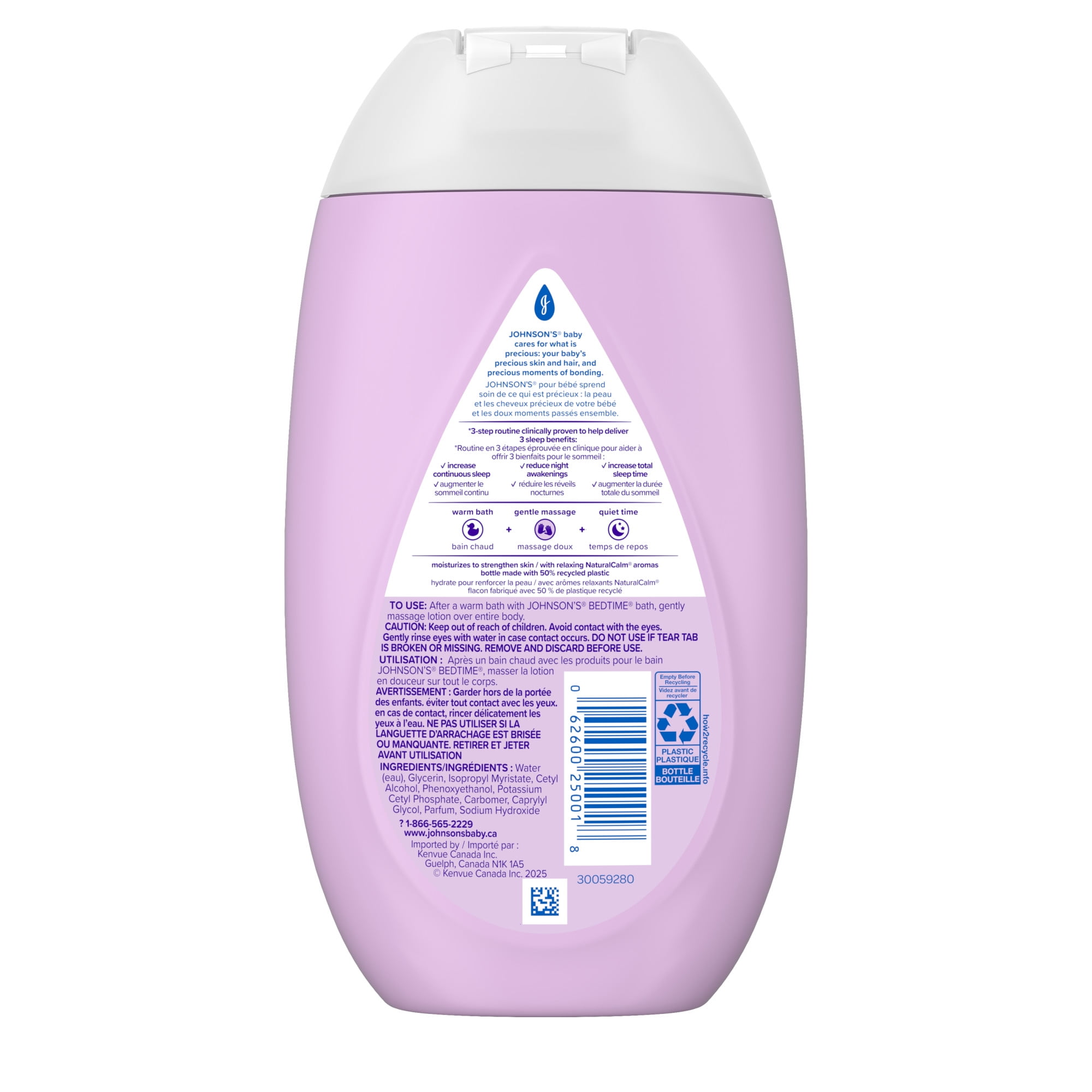 Johnson's Baby Bedtime Moisturizing Lotion and Cream for Dry Skin, 400 ml
