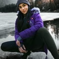 thumbnail image 4 of ActionHeat Women's 5V Battery Heated Long Puffer Jacket W/ Fur Hood - Indigo - S, 4 of 9