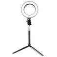 thumbnail image 3 of Yeacher DC5V 5W 64 LED Ring Light Round Selfie Camera Lamp with Telescopic Tripod/ Cellphone, 3 of 8