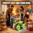 thumbnail image 7 of Xuanlur Dinosaur Balance Bike for 1-3 Year Olds, Toddler Bike with EVA Tires, Light-Up Wheels, Baby Bike with Music & Mist Spray Effects, Dinosaur Ride on Toy, Perfect First Birthday Gift, Green, 7 of 7