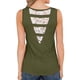thumbnail image 4 of Camiseta Mujer Sin Mangas Tank Top Pocket Camiseta De Algodón, Encaje, Verde, XXL Methold AP001700-10, 4 of 5