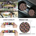 thumbnail image 5 of KUIFORTI Rose Print Car Seat Covers Full Set 15 Piece Seat Covers Steering Wheel Cover Seatbelt Covers Car Cup Coasters Car Garbage Bag Car Storage Box Rear View Mirror Cover Keychain, 5 of 6