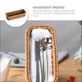 thumbnail image 4 of Wicker Basket Flatware Food Holder Cutlery Organizer Basket Serving Trays Woven Baskets, 4 of 6