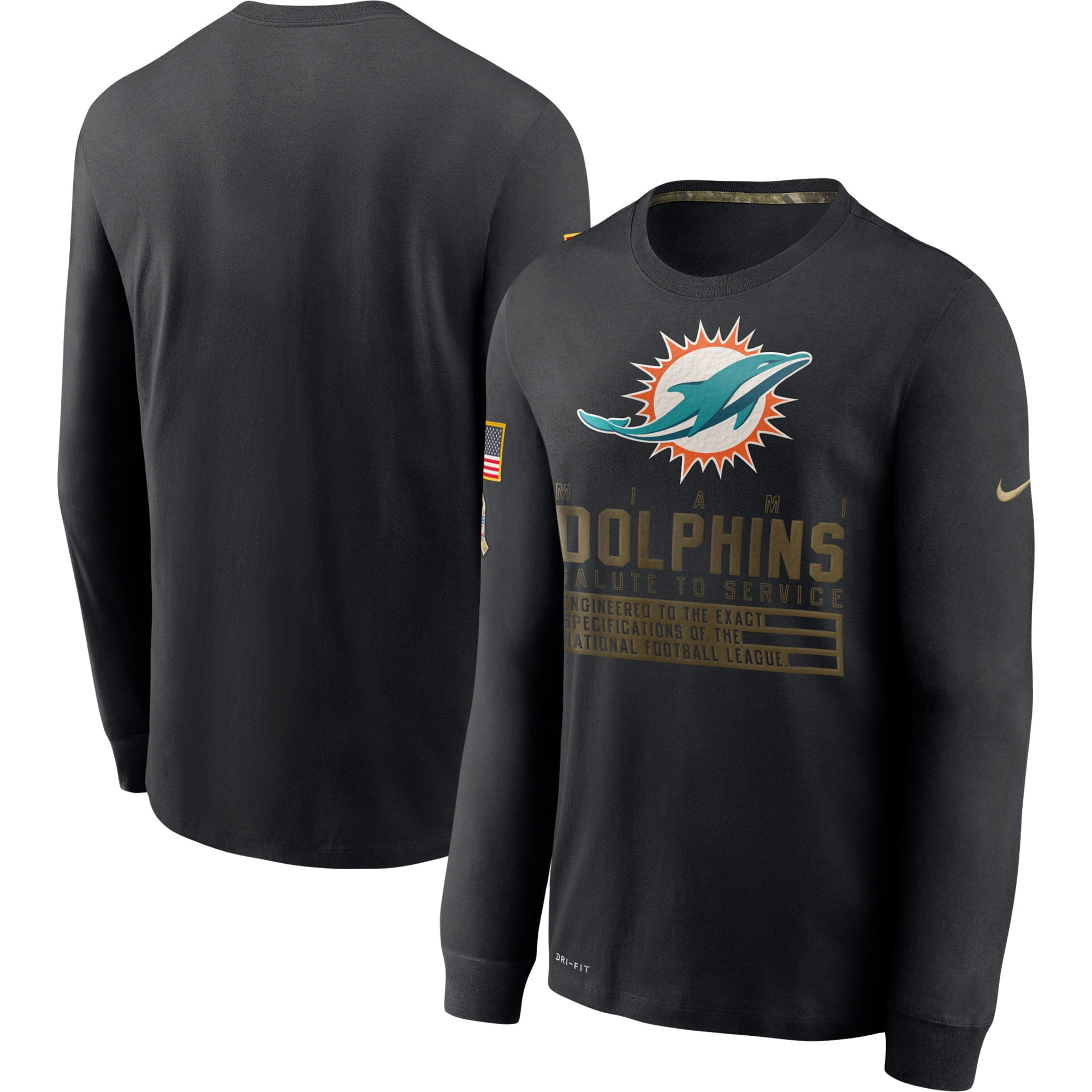 miami dolphins dri fit long sleeve shirt