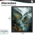 thumbnail image 4 of Stupell Industries Traditional Turquoise Mountain River Bends Black Floating Frame Canvas Art, 17 x 21, by Franklyn Gregory, 4 of 8