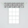 thumbnail image 2 of Ambesonne Paris Window Valance, Seine River Notre Dame, 42" x 12", Grey Black White, 2 of 3