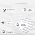 thumbnail image 2 of Lotus & Windoware Cordless 1" Vinyl Mini Blind Light Filtering Horizontal Blind, 17" Width x 48" Length, White, Smooth, 2 of 6