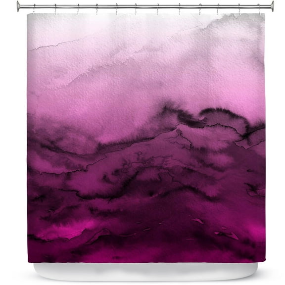 Shower Curtains 70" x 73" from DiaNoche Designs by Julia Di Sano - Winter Waves Purple