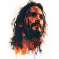 thumbnail image 1 of Qisvanset Framed Canvas Wall Art, 12x16 Inch Minimalist Watercolor Jesus Faith Wall Decor, 1 of 5