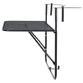 thumbnail image 5 of vidaXL Balcony Table Black 60x40 cm Steel, 5 of 5