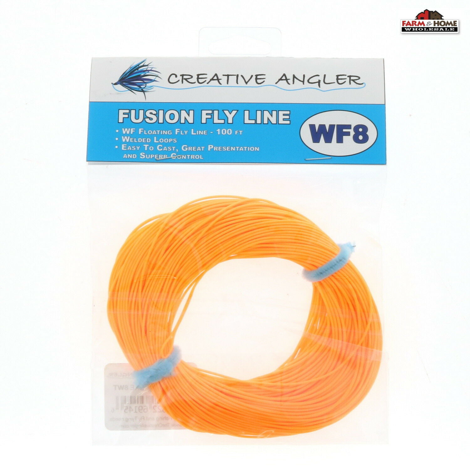 Line of fly fishing ice transparent wire with 2 welded loops wf4 