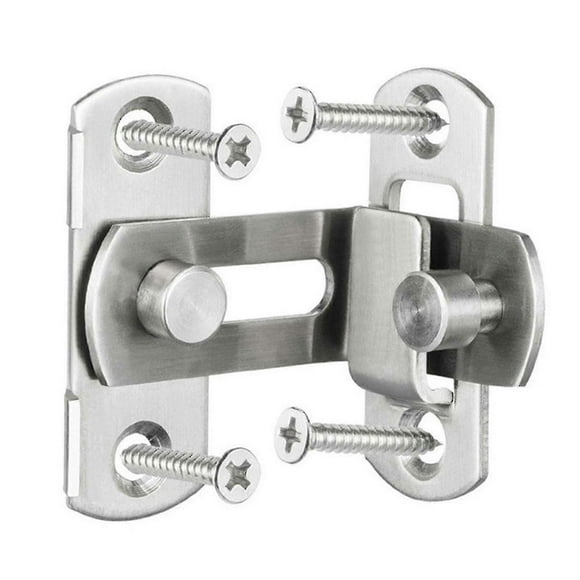 Stainless Steel Door Buckle Latch 90 Degree Right Angle Sliding Door Chain Locks
