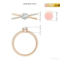 thumbnail image 5 of ANGARA Natural Diamond Criss-Cross Engagement Ring in 14K Rose Gold for Women (Size-4.6mm| Color-G| Clarity-VS2) | April Birthstone, Anniversary, Jewelry Gift for Women | Natural Diamond Ring, 5 of 9