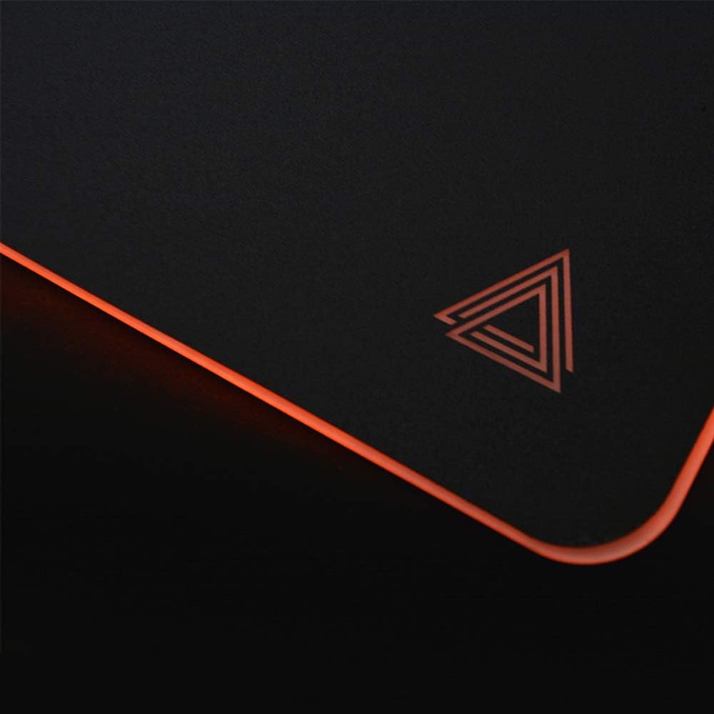 Lexip B5 Gaming RGB Mouse Pad, Customizable LED Lights, Non-Slip Low Friction Surface Rigid Mousepad for Better Control, Precision & Responsiveness