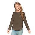 thumbnail image 2 of Baby Girls Long Sleeve 18 Month Girl Shirts Girls Long Sleeve Shirts Kids Arc Hem Side Slit Soft Tunic Tops T Shirts, 2 of 4