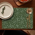 thumbnail image 5 of Math Equations Molecule Icons Green Pattern Summer Placemats Table Placemats Set Of 4-Linen Kitchen Washable Placemats Table Mats 11.8"x17.7" Non-Slip Heat Resistant, 5 of 6