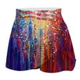 thumbnail image 3 of PiGOGI Women's Summer Skirt with Built-in Shorts - Athletic Tennis Yoga Skort Pleated Workout Skirt Shorts for Running Gym Multicolor XL, 3 of 5