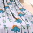 thumbnail image 3 of Lavender Dinosaurs Hatching Eggs Blanket,Comfortable Soft Lamb Wool Throw Blanket,All Season,Warm Lightweight Blankets for Sofa Bed Couch Living Room Chair,40"x50", 3 of 4