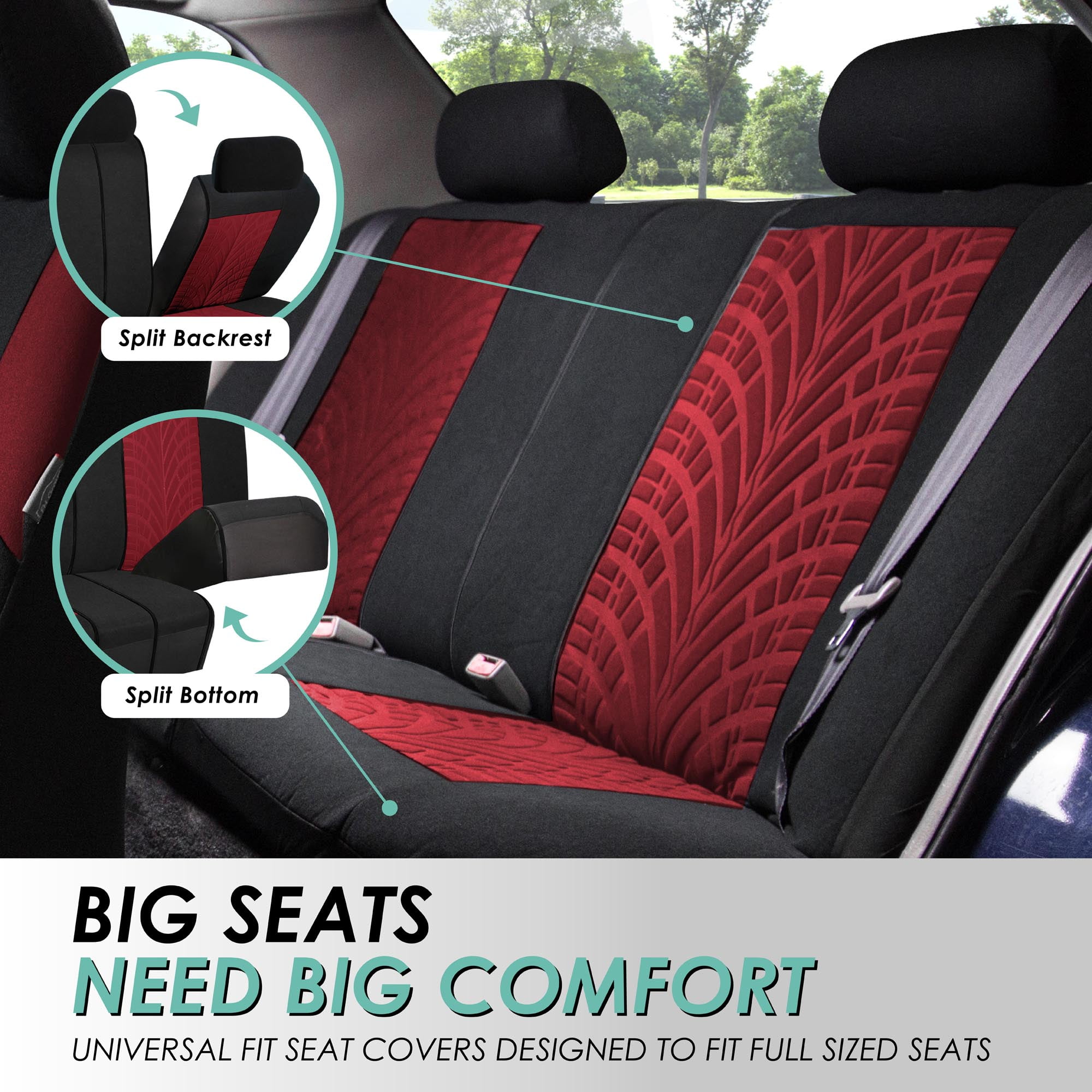 FH Group Travel Master Universal Seat Covers Fit For Car Truck SUV Van - Full Set