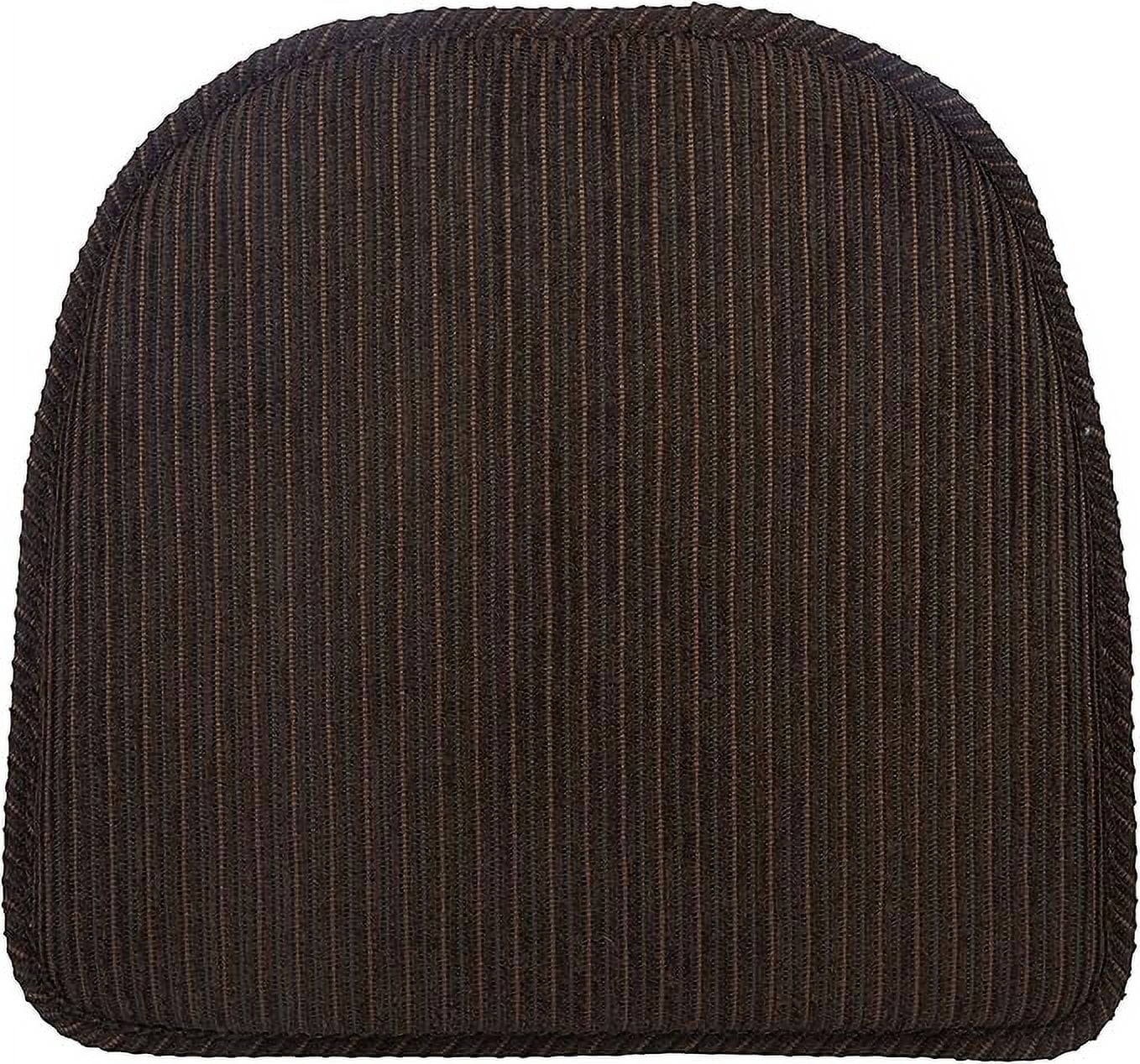The Gripper Non Slip Chair Cushions, Soft & Comfortable Seat Pad, for Kitchen, Dining or Office, 4 Count, Chocolate