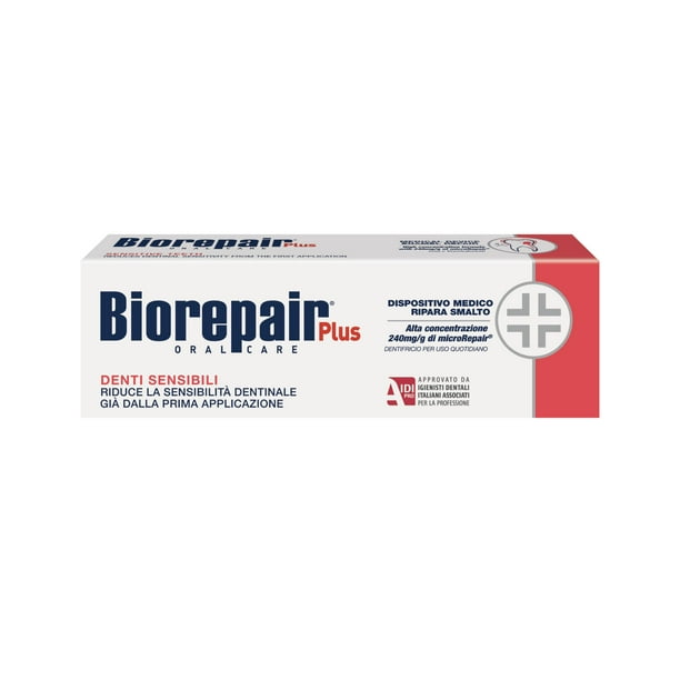 Pasta de dientes Biorepair Sensitive Teeth, 75 ml, paquete de 3