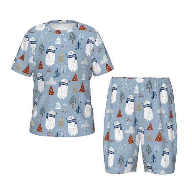 Balery winter Scarf beer Conjunto de Pijama Infantil de Manga Corta con Estampado – Ropa de Dormir de Algodón Suave-4X-Large