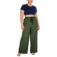 thumbnail image 5 of Yievot Plus Size Yoga Pants for Women Drawstring Elastic Waist Wide Leg Pants Running Gym Sports Workout Pants with Pockets, 5 of 8