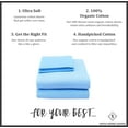 thumbnail image 2 of Signature 100% Cotton Sheets - 4 Piece - Sheet & Pillowcase Sets - Light Blue Sheets - Queen Bed Set - Hotel Luxury - Organic Cotton Sheets - Cooling Sheets - Extra Soft - Deep Pocket Queen Sheets, 2 of 7