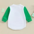 thumbnail image 6 of Jacenvly St. Patrick'S Day Boys Clothes Clearance Lightweight Loose Round Neck Newborn Boys Girls Long Sleeve Oversized Shamrocks Sweatshirt Bodysuit Shamrocks Bodysuit 3-12 Months Green, 6 of 6