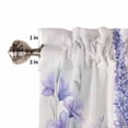 thumbnail image 5 of Half Window Curtains 24 Inches Long, Lavender Spring Window Treatment Curtain Drapes, Farmhouse Pastoral Pastel Flowers Short Curtains Tiers for Kitchen Over Sink, 27.5"x24", 2 Panels, 5 of 7