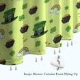 thumbnail image 6 of St. Patrick's Day and Rainbows Shower Curtain 72"x72", Waterproof Washable Bathroom Decor Set with 12 Hooks, 6 of 6