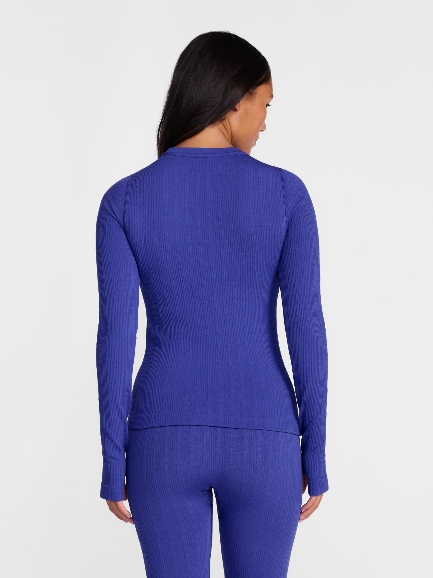 Ozark Trail Women’s Warmer Thermal Long Sleeve Seamless Fleece Top, Sizes XS-XXL