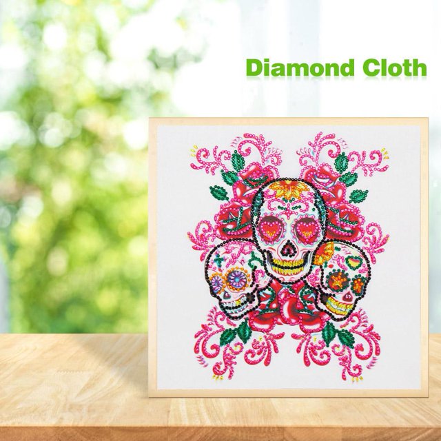 Cuadros Decorativos 5D DIY especial en forma de diamante pintura cráneo bordado mosaico Kit dormitorio decoración Tmvgtek embutido en tela