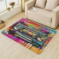 thumbnail image 2 of Radio Area Rugs for Bedroom Living Room - 6x9 ft - Colourful Carpet for Home Decor - Graffiti Art Patterned Decorative Indoor Large Rug - Washable & Soft & Non Slip & Low Pile (ZF&8496), 2 of 7