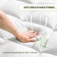 thumbnail image 2 of Wishead Twin Size Mattress Topper Viscose Made from Bamboo Thick Pillow Top Mattress Pad with 8-21" Deep Pocket Cooling Mattress Topper for Hot Sleepers, 2 of 9