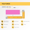 thumbnail image 4 of HOUSELABELS Compatible DYMO 30252 PINK Address Labels (1-1/8" x 3-1/2"), strong permanent adhesive, compatible with DYMO LW 450, 4XL, Rollo & Zebra Desktop Printers, 2 Rolls /700 Labels, 4 of 9