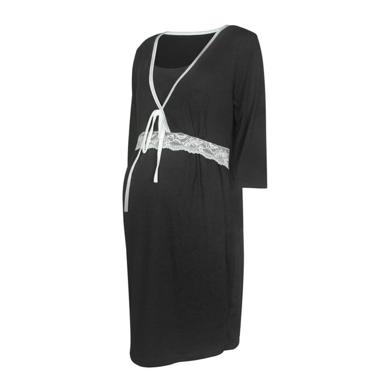 pstuiky Summer Maternity Dress, Pregnant Women Delivery Clothess Short  Sleeved Open Breastfeeding Clothess Pregnant Women's Skirts Short Sleeved  Round Neck Dresses Womens Summer Dresses - Walmart.com