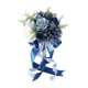thumbnail image 2 of Ramo de novia, flores artificiales, accesorios para fotos, centros de mesa, adornos, ramo para lanzar Azul, 2 of 9