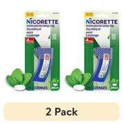 (2 pack) Nicorette Mini Nicotine Lozenges to Stop Smoking, Mint Flavor, 4 Mg - 20 Count