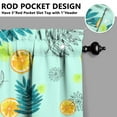 thumbnail image 3 of 3 PCS Orange Fruit Pattern Kitchen Curtains Set - Cute Summer Aesthetic Tier Window Treatment Panels with Valance (54x18 + 2x27.5x36 Inch) Rod Pocket Farmhouse Caf Curtains, 3 of 3