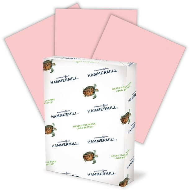 Hammermill Colored Paper, Pink Copy Paper 1 Ream, Pink, 500 / Ream
