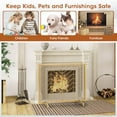 thumbnail image 2 of IRONMAX Fireplace Screen, 39 x 31 Inch Single Panel Heavy Duty Fireplace Screens for Wood Burning Fireplace, Modern Decorative Metal Mesh Fire Spark Guard for Indoor & Outdoor (Glo, 2 of 7