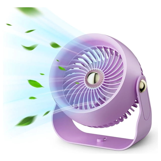 Ventilador recargable, batería de 6000 mAh, 4 velocidades con temporizador, genérico