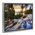 thumbnail image 4 of Stupell Industries Forest Cliff Landscape Landscape & Nature Painting Gray Floater Framed Canvas Art Print Wall Art, 21 x 17, 4 of 10